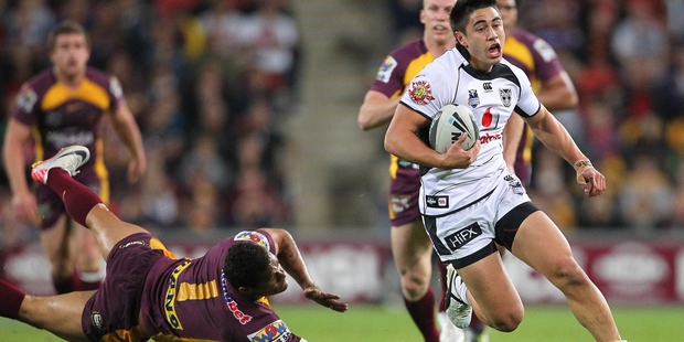 Shaun Johnson scored a spectacular try against the Broncos in 2011. Photo / photosport.nz