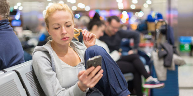 Getting on an airport public WiFi hotspot can be a frustrating experience. Photo / 123RF