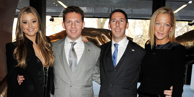Holly Valance, Nick Candy, Christian Candy and Emily Crompton. Photo / Getty Images
