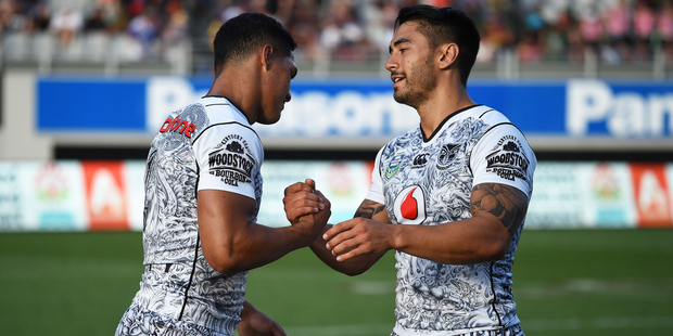 Warriors pair Roger Tuivasa-Sheck and Shaun Johnson are helping to attract more female fans to rugby league. Photo / Photosport.