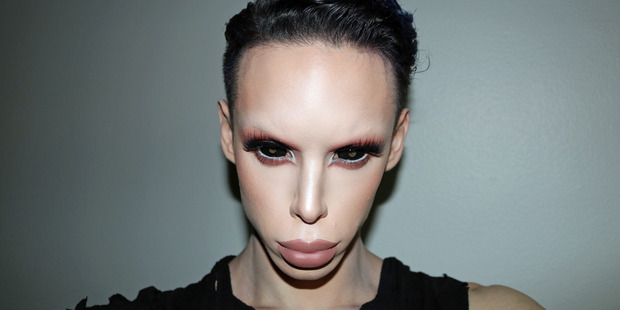 Makeup artist Vinny has plans to become a genderless alien. Photo / Caters
