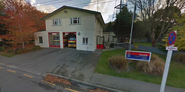 A car crashed right behind the Lincoln Fire Station. Photo / Google
