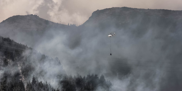 The fires roared through the Port Hills last month. Photo/BM Sinclair