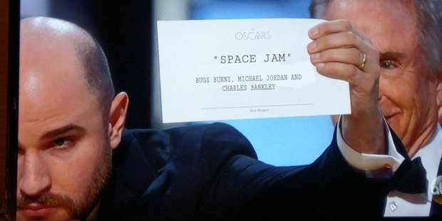 Was Space Jam the real winner of the Oscar? Photo / Twitter