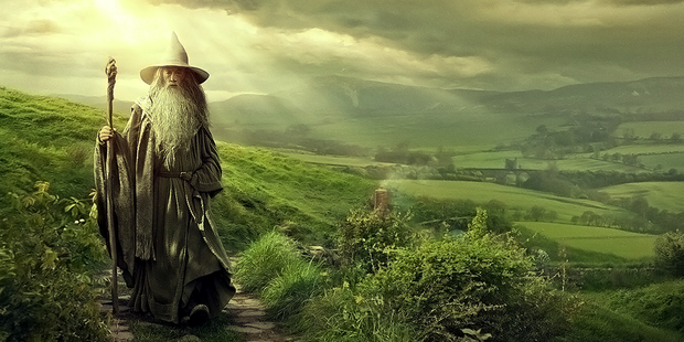 The new Hobbit poster shows Gandalf walking through Middle Earth. Or is it Newcastle? Photo / Supplied