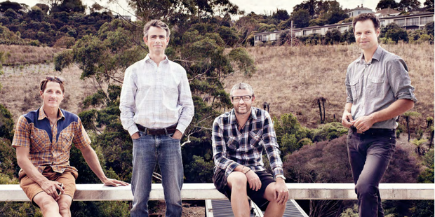 BOX founders Nat Jakich, Nat Holloway, Tim Dorrington, Dan Heyworth. Photo / Nic Staveley
