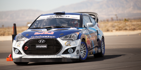 The Hyundai Veloster Rallycross car. Photo / Supplied