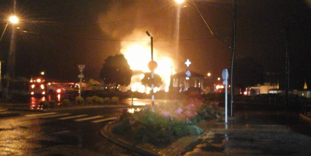 Image of the fire posted by a Facebook user. Photo / Facebook