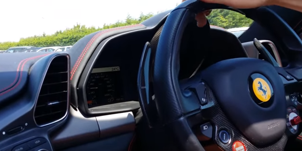 A driver who was caught speeding in his Ferrari after footage was uploaded to YouTube has been jailed.