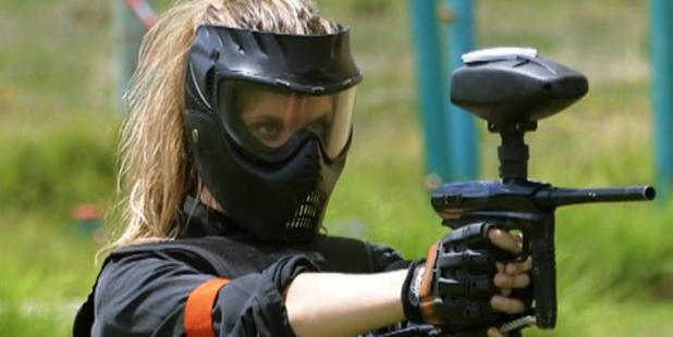 The Bachelorette's aimed to kill in a game of paintball on The Bachelor NZ. Photo / Twitter