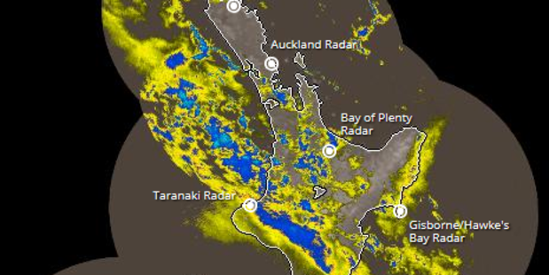 The rain radar this morning shows the North Island getting drenched. Photo / MetService