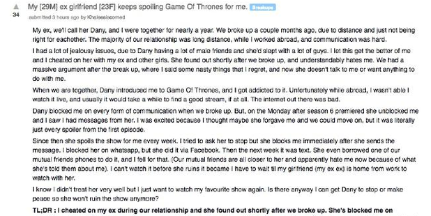 The post on Reddit. Source: Reddit