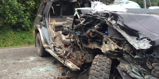 A man remains critically in hospital following the crash. Photo / Westpac Rescue Helicopter