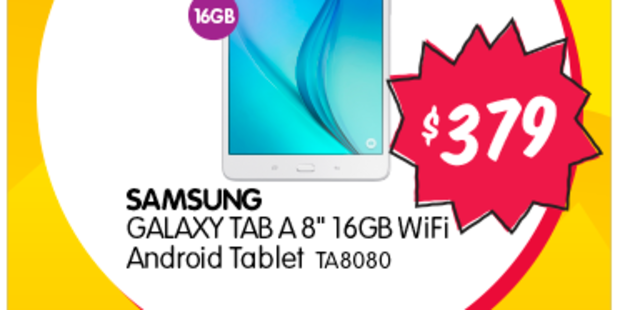 Dick Smith's website advertises a Samsung Galaxy Tab along with other electronics as part of its one-day sale.