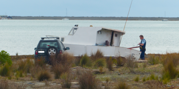 The boat where the man's body was found. Photo / Nelson Live