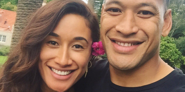 Maria Tutaia with now fiance Israel Folau. Photo / Twitter