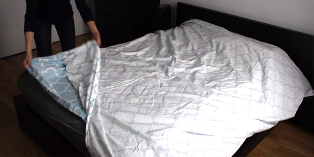Turn your duvet cover inside out. Photo / Inhabitat YouTube