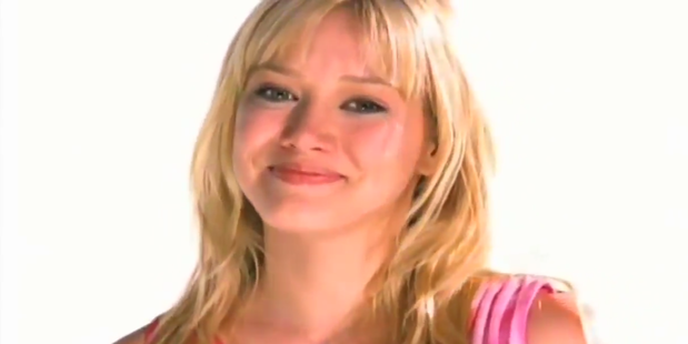 The awkward footage shows former Disney star Hilary Duff having to endlessly repeat the same line.
