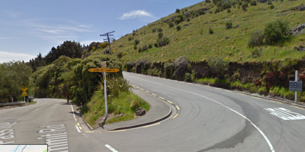 SUV flips near the intersection of Summit Rd and Dyers Pass Rd in Canterbury. Photo/Google Streetview