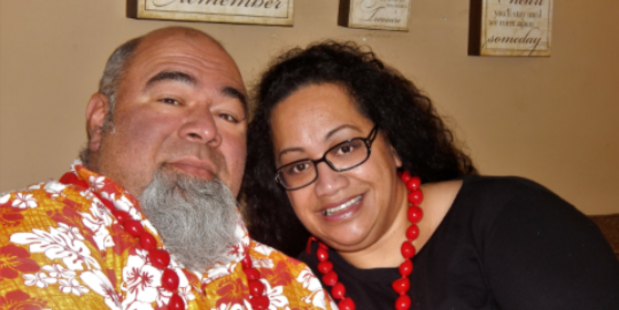 Moana Patane Gasu with her husband, Samuel. Photo / Supplied