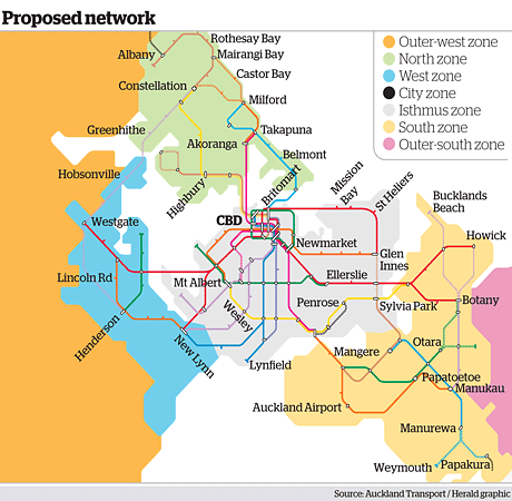 Unified fare zone plan