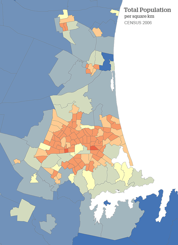 Total Population in Christchurch by census 2006