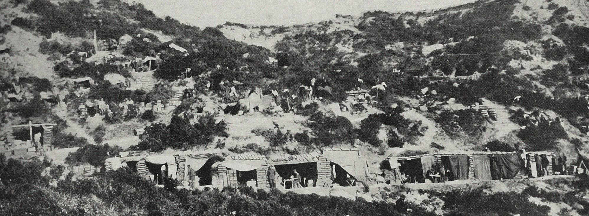 Soldiers sought the protection of mother earth by building dug-outs in the cliff face to protect them from shrapnel. | Weekly News