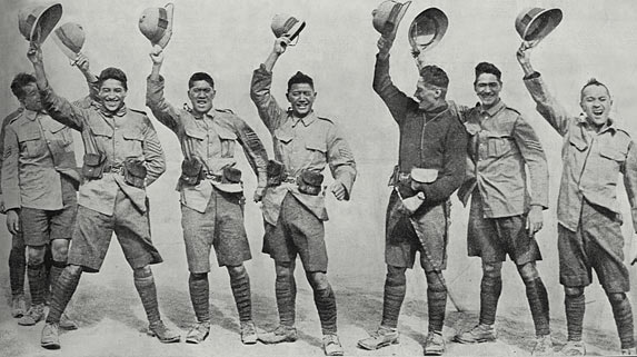 Members of the Maori Contingent in the New Zealand camp at Zeitoun in Egypt before their departure for Malta. | Weekly News