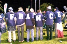 French fans showed their spirit in Napier. Photo / Supplied 