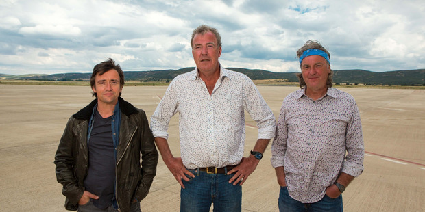 top gear hosts (from left) richard hammond, jeremy clarkson and