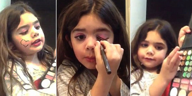 Danna Gomez applies makeup in her online tutorials. Photos / YouTube