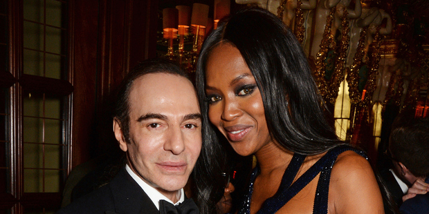 John Galliano and Naomi Campbell attend a party.
Photo / Getty