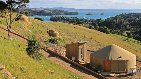 waiheke island: plan b - yurts and yoga