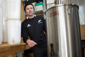 Carl Skelton says brewing is simple and saves megabucks. KELLIE BLIZARD