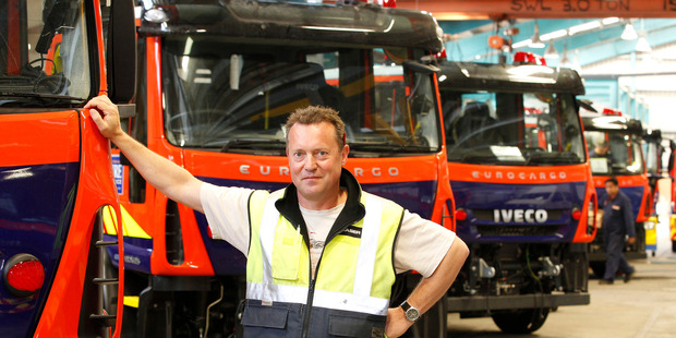 Fraser Engineering Group general manager Martin Simpson. The company is rolling about 150 fire engines off the production line each year - a figure it hopes to increase to 200. Photo / Mark Mitchell
