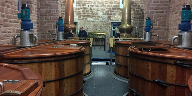Where the action is at Annandale: whisky at different stages of production. Photo / Rodney Jefferson