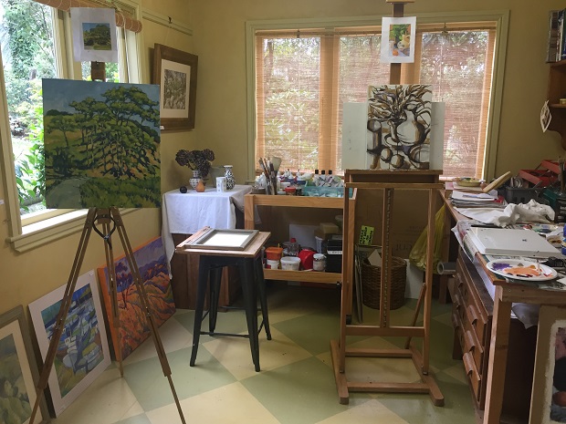 Vaughan Udall's home studio. Photo / Ellie Hutchinson
