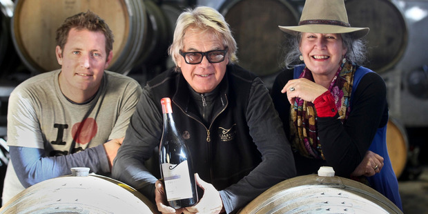 L-R Matt Kirby winemaker, Tim Turvey and Helma van den Berg. co-founders Clearview Estate winery, Te Awanga with Reserve Chardonnay soon to feature on Air NZ flights.