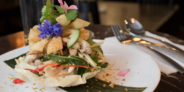 Chicken, fennel and cucumber salad dish at Asian Ruby. Photo / Nick Reed