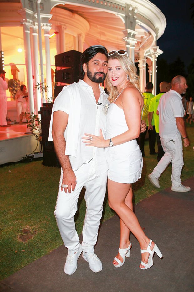 Colin Mathura-Jeffree and Mary-Therese Kinsella at Diner en Blanc at Pah Homestead in March.
