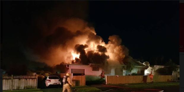 Lee Rogers was injured fighting this house fire. Photo / Honor Lymburn