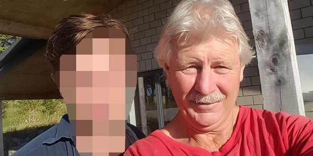 Gordon Pryor, right, with the man he discovered sleeping on his couch this morning. Photo / Facebook