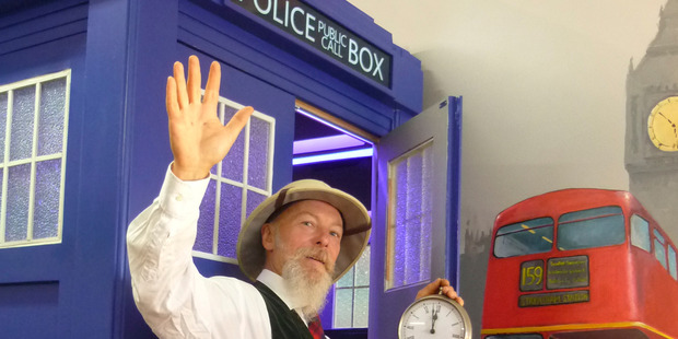 Anti-Census campaigner The Laird McGillicuddy says he went back in time to send this photo as he entered The Tardis just before midnight last night.