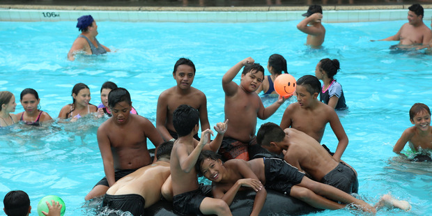 The town pool was the place to be when Kaitaia celebrated Children's Day on Sunday.