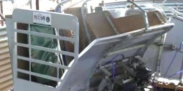 This crutching machine was stolen from near Lawrence recently. Photo / Supplied