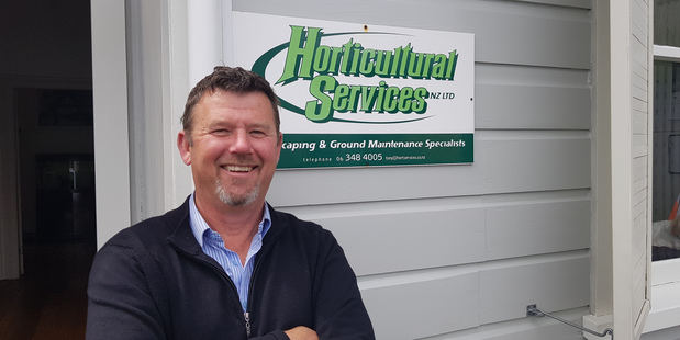 Tony Sanson's Horticultural Services company is up for a national ACC award. Photo / Jacob McSweeny