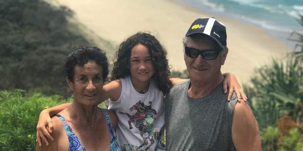 Jim Adams, pictured with his wife Diane Adams and granddaughter Teghan Adams. Jim Adams died in a workplace accident last year. Photo / Supplied
