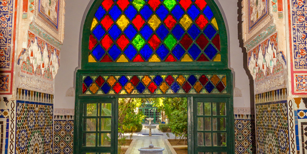 The kaleidoscopic Bahia palace in Marrakesh. Photo / Getty Images