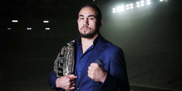 Robert Whittaker will look to defend his UFC middleweight title in Melbourne in February. Photo / Getty