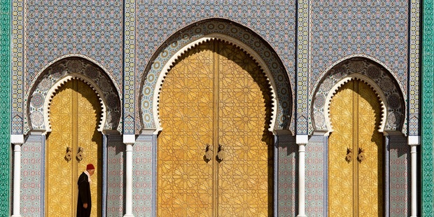 Golden gates: The entrance to the Royal Palace in Fez, Morocco. Photo / Getty Images